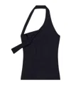 Courrèges Tank Top With Asymmetrical Buckle In Black