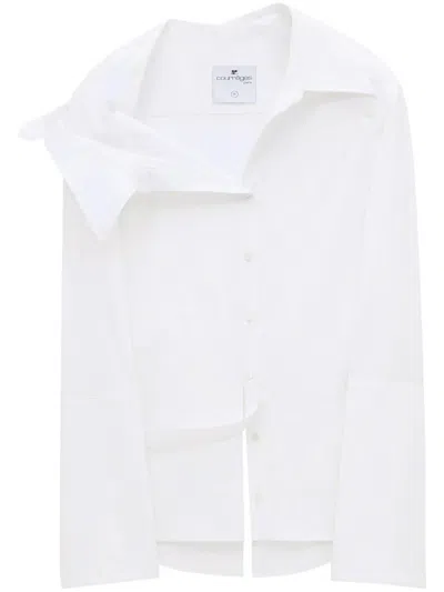 Courrèges Asymmetrical Shirt In White