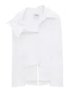 Courrèges Modular Asymmetric Poplin Shirt In White