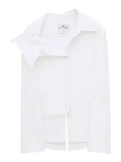 Courrèges Asymmetrical Shirt In White
