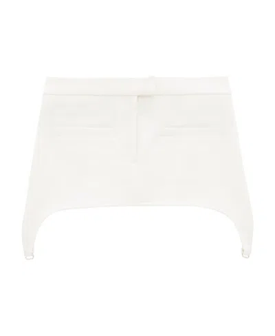 Courrèges Asymmetrischer Minirock In White