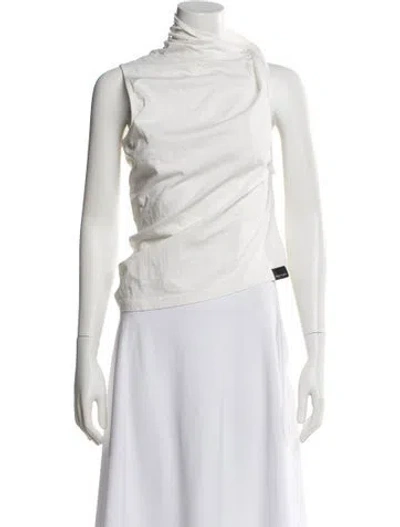 Pre-owned Courrèges Asymmetrical Sleeveless Top In Neutral