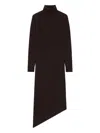 Courrèges Asymmetrical Turtleneck Dress In Black
