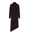 Courrèges Asymmetrical Turtleneck Dress In Black
