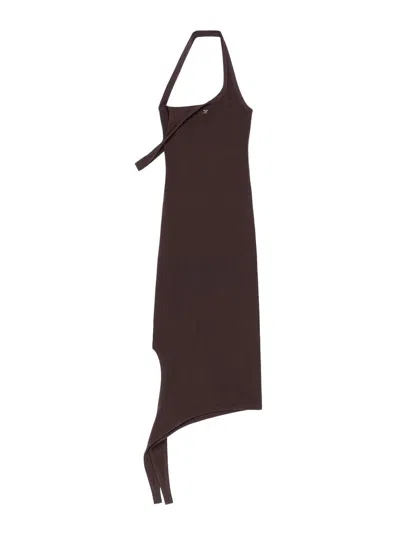 COURRÈGES ASYMMETRICAL UNDRESSED MIDI DRESS