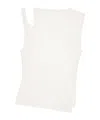 Courrèges Oblique 90`s Rib Top Clothing In White