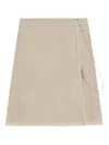 Courrèges Asymmetrical Zip-front Skirt In Neutral