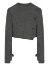 Courrèges Oblique Buttoned Jacket In Gray