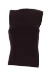Courrèges Courreges Women Aubergine Viscose Blend Tank Top In Purple