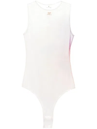Courrèges Aura Tulle Bodysuit In ニュートラル