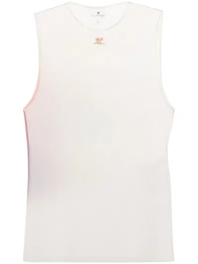 Courrèges Aura Tulle Top In Neutrals