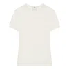 Courrèges Short-sleeved Fitted Top With Boxy Silhouette In White