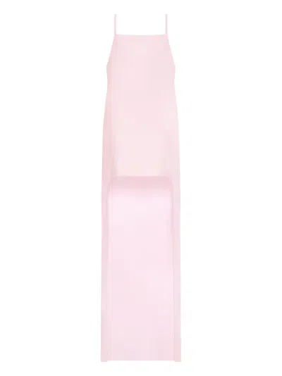Courrèges Backless Crêpe Dress In Pink
