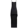 Courrèges Backless Satin Dress In Black