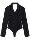 Courrèges Backless Shirt In Black