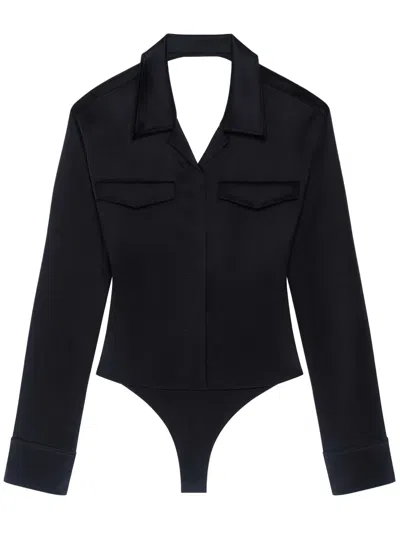 Courrèges Backless Shirt In Black