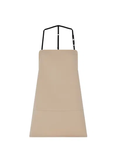 Courrèges Backless Twill Minidress In Neutrals
