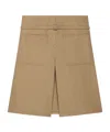 Courrèges Back-panel Belted Shorts In Brown