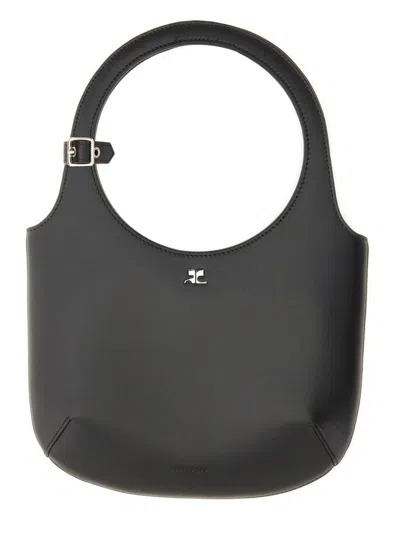 Courrèges Holy Handbag In Black