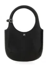 Courrèges Holy Structured Tote Shoulder Strap In Black