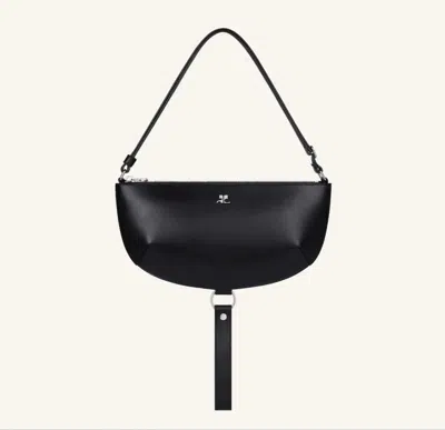 Courrèges Courreges Women Holy Eclipse Leather Shoulder Bag In Black