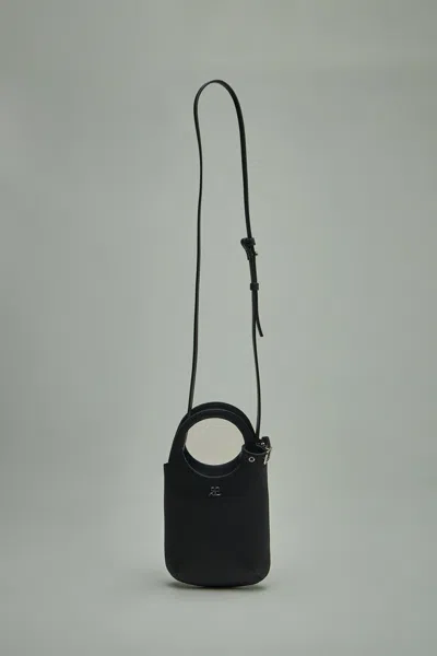 Courrèges Bag Slim Holy Satin In Black
