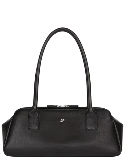 Courrèges Courregès Black Calf Leather Bag