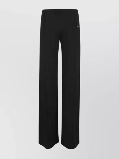 Courrèges Baggy Pants With Wide Leg Cut In Black
