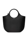 Courrèges Courreges Handbag In Calf Leather With Distinctive Cutout Handle In Black