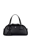 Courrèges Courreges Pre Friday Leather Bowling Bag In Black