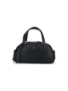 Courrèges Black Calf Leather Bos Taurus Shoulder Bag In Black