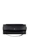Courrèges Rectangular Leather Shoulder Bag With Adjustable Strap In Black