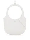 Courrèges Round Handle Shoulder Bag In Blanc Casse