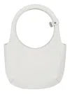 Courrèges Round Handle Shoulder Bag In Blanc Casse