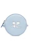 Courrèges Reedition Circle Leather Bag In Blue