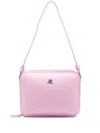Courrèges Cloud Leather Shoulder Bag In Powder Pink