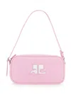 Courrèges Rectangular Cowhide Leather Shoulder Bag With Adjustable Strap