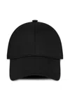 Courrèges Structured Black Cotton Baseball Cap With Embroidered Logo In Black