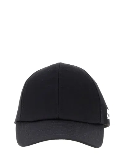 Courrèges Baseball Hat With Logo In Black