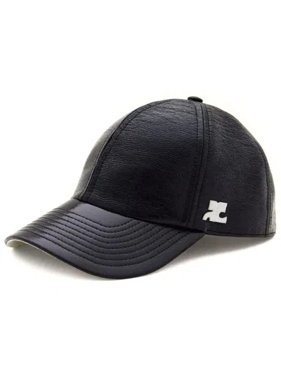 Courrèges Baseball Hat With Patch In Black