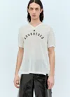 COURRÈGES BASEBALL PRINTED MESH T-SHIRT