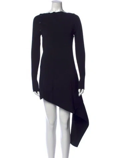 Pre-owned Courrèges Bateau Neckline Mini Dress In Blue