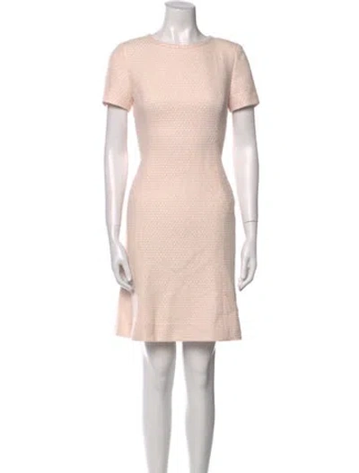 Pre-owned Courrèges Bateau Neckline Mini Dress In Pink