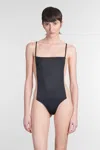 Courrèges Illusion Mesh And Jersey Bodysuit In Black