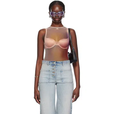 Courrèges Beige Aura Bodysuit In Neutral