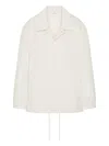 Courrèges Blazer Jacket Long Sleeves Drawstring Hem Pockets In White
