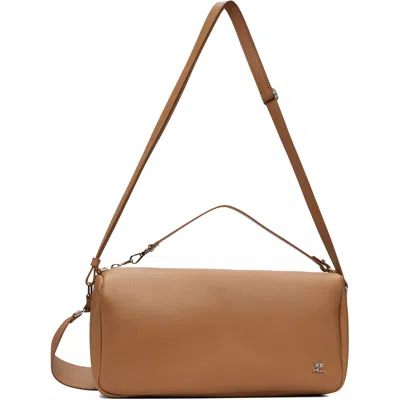Courrèges Beige Medium Three Sixty Leather Bag In 1133 Bronze