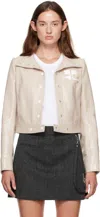 Courrèges Beige Reedition Vinyl Jacket In Neutral
