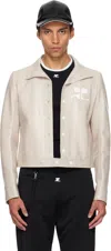 Courrèges Beige Reedition Vinyl Jacket In Neutral