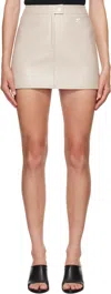 Courrèges Beige Reedition Vinyl Miniskirt In Neutral